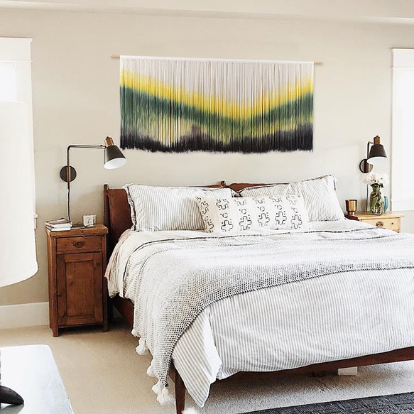 【受注製作】風景画 絵画 タペストリー 壁掛け 手作り アート 芸術 ウォールハンギング 新築祝い・新居祝い 家の装飾 cm 高さ アート 円幅 90cm ロッドを使用した壁掛けタペストリーの実際の幅は 広くなります #寝室