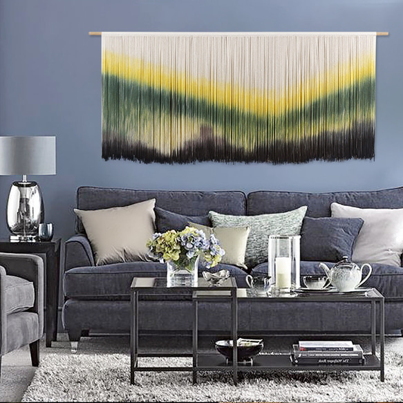 【受注製作】風景画 絵画 タペストリー 壁掛け 手作り アート 芸術 ウォールハンギング 新築祝い・新居祝い 家の装飾 cm 高さ アート 円幅 90cm ロッドを使用した壁掛けタペストリーの実際の幅は 広くなります #寝室