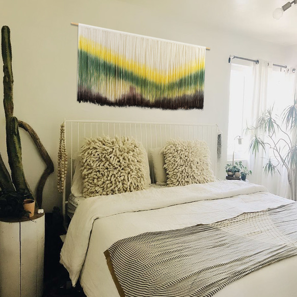 【受注製作】風景画 絵画 タペストリー 壁掛け 手作り アート 芸術 ウォールハンギング 新築祝い・新居祝い 家の装飾 cm 高さ アート 円幅 90cm ロッドを使用した壁掛けタペストリーの実際の幅は 広くなります #寝室