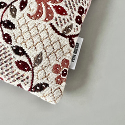 【受注制作】レトロフラワー＆イブルキルトのスマホポシェット/トワ・エ・モァⅢ  ♦ギフトにおすすめ♦ 5枚目の画像