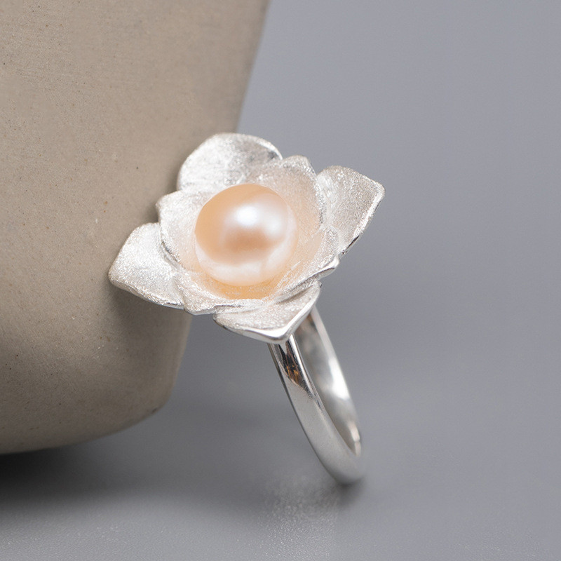 ＜受注制作＞花のリング　パール　母の日プレゼント　ご褒美　R246