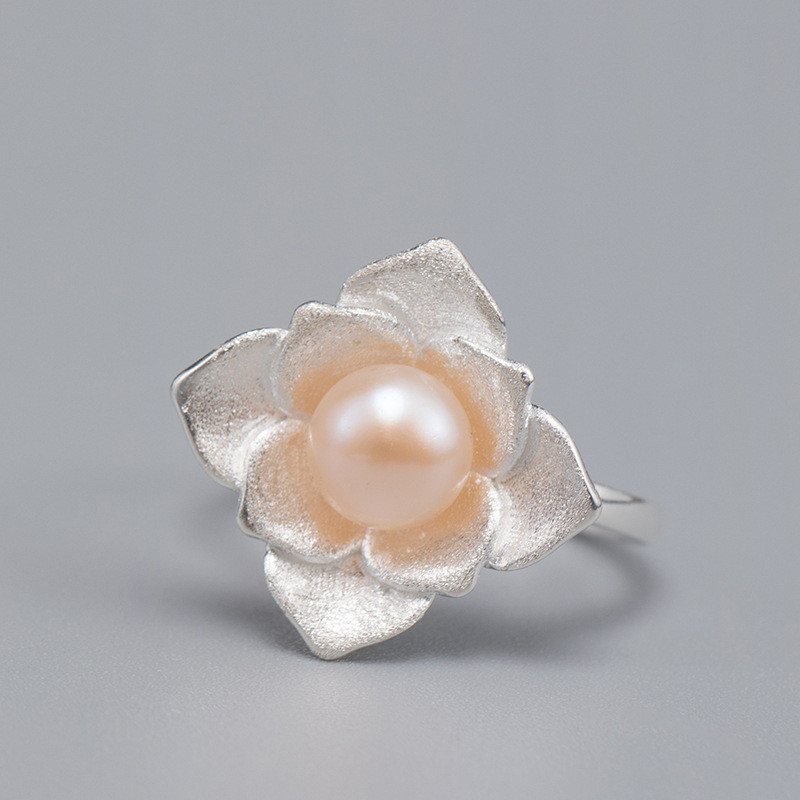 ＜受注制作＞花のリング　パール　母の日プレゼント　ご褒美　R246