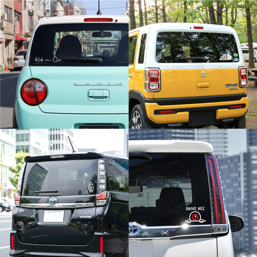 ドラレコ ステッカー メジェド カーステッカー カーサイン KIDS キッズ