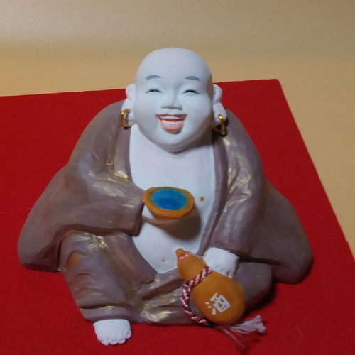 萩焼　置物　布袋様 Yahoo!オークション -「布袋」(陶芸) (工芸品)の落札相場・落札価格