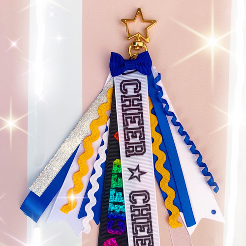 Cheer tag ribbon チアタグ リボン チアチャーム チアキーホルダー 18