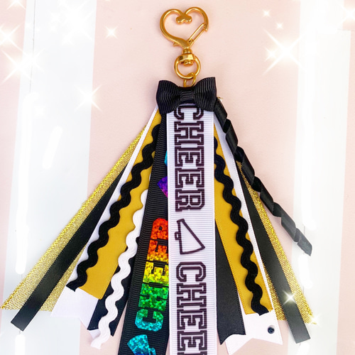 Cheer tag ribbon チアタグ リボン チアチャーム チアキーホルダー 18