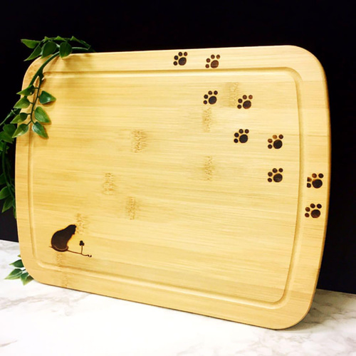 ♥♥ ネコちゃんモチーフ カッティングボード まな板 あすなろ 一枚板