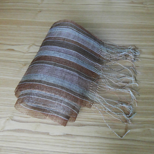 再Sale 草木染手織り赤城の節糸のストール 紫外線カット シルク 草木染