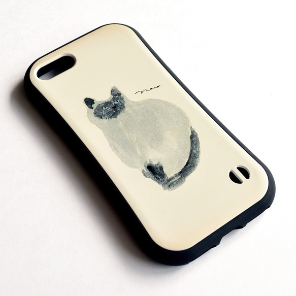 【iphone15対応】シャム猫 iphoneグリップケース 2枚目の画像