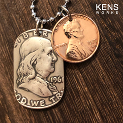 USAビンテージ銀貨　ドッグタグネックレス USAビンテージドッグタグネックレス - メルカリ