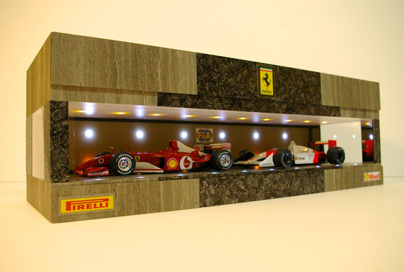 1/18〜1/64展示可・床壁天井発光ワイドタイプ・ディスプレーBOX