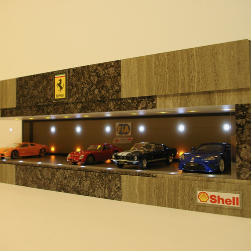 1/18〜1/64展示可・床壁天井発光ワイドタイプ・ディスプレーBOX