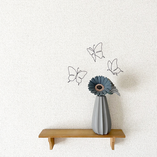 3匹の蝶たち 】ワイヤーアート ワイヤークラフト ＊ひらひら動き出し