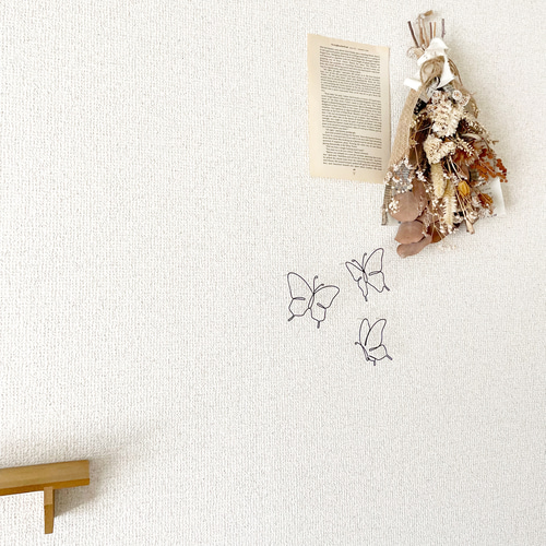 3匹の蝶たち 】ワイヤーアート ワイヤークラフト ＊ひらひら動き出し