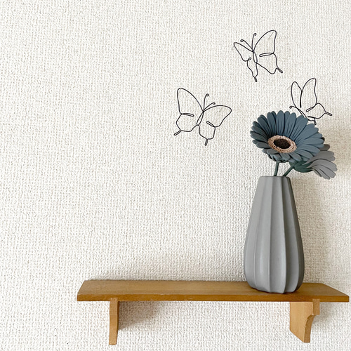 3匹の蝶たち 】ワイヤーアート ワイヤークラフト ＊ひらひら動き出し