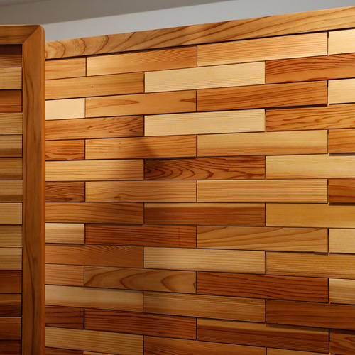 天然木のパーテーション(2枚セット) テレワークやライブ配信の背景に