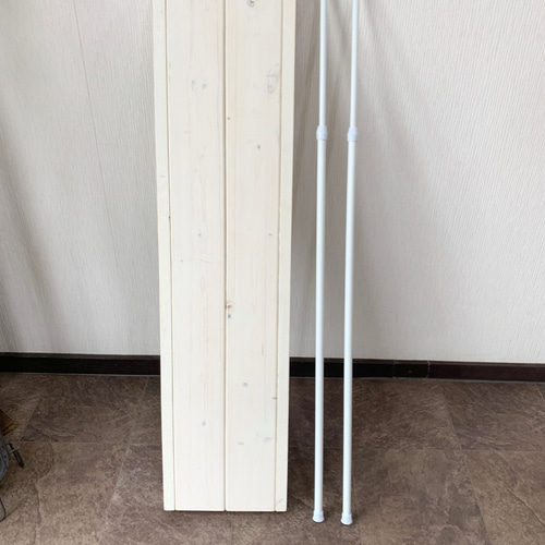くぎ、ネジ不要の突っ張り棒ラック(65cmから90cmオーダー)サイズ