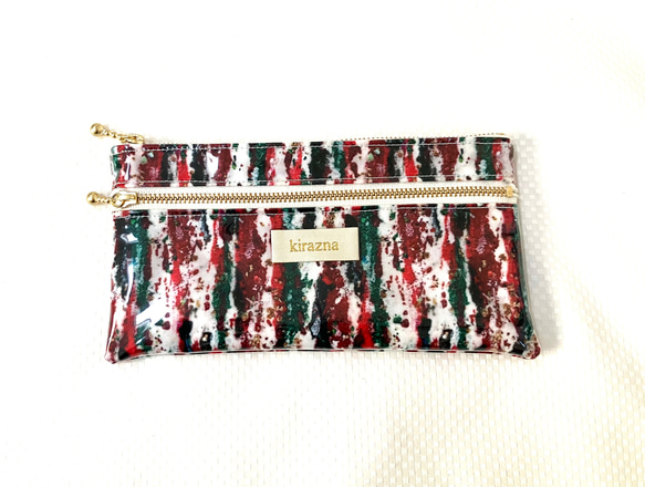 お財布ポーチ (抗菌ビニール使用) 長財布 kirazna 通販 15807879