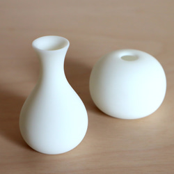 SMALL VASE TRIO 小型花瓶3点セット ホワイト マット　一輪挿し ドライフラワー 9枚目の画像