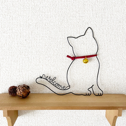 上質なワイヤーアート 猫】ワイヤーアート ワイヤークラフト
