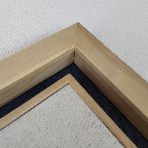 [定制] 天然實木實心盒形相框附於正面 26 x 26 cm 第3張的照片