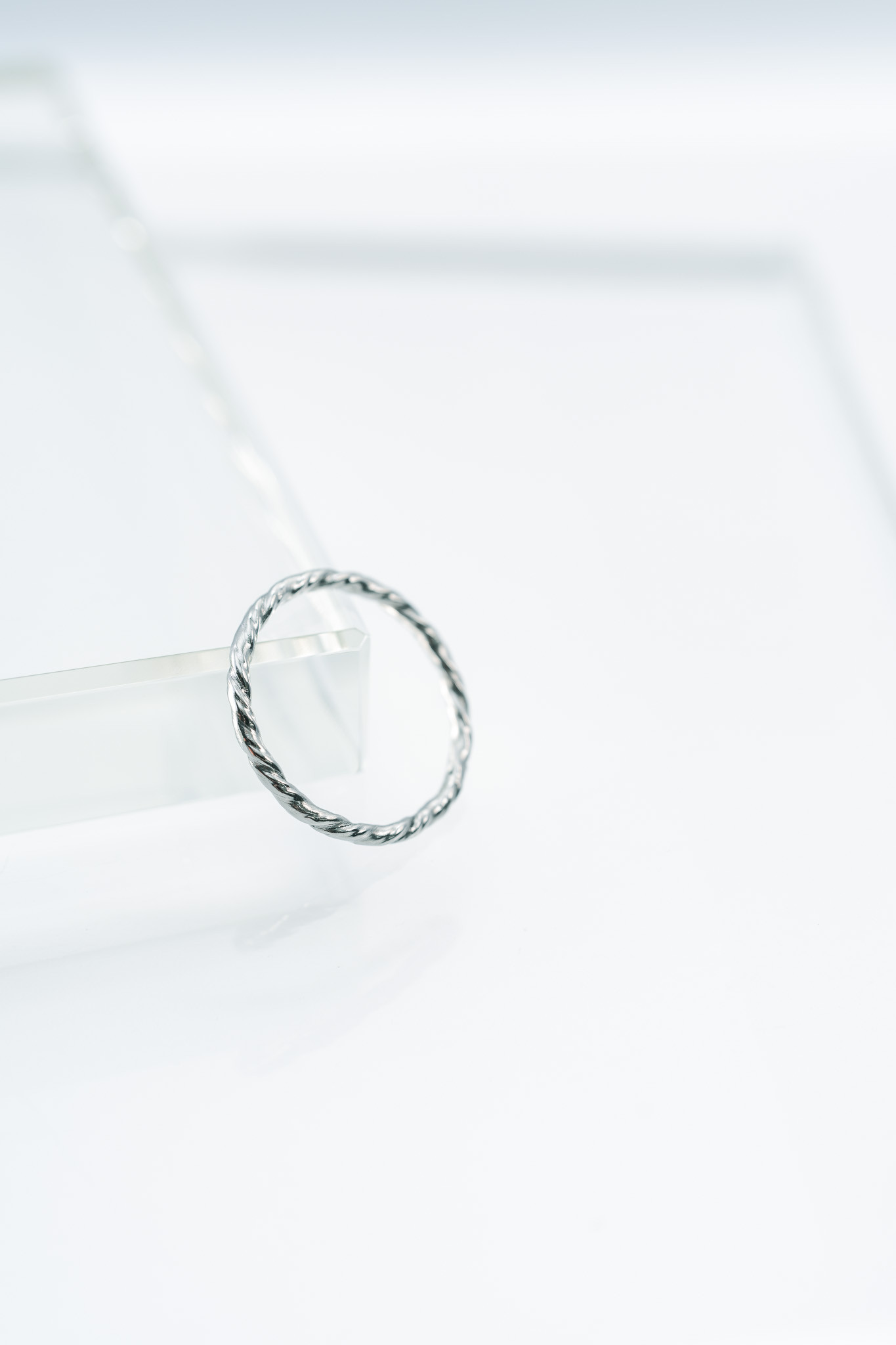 ≪新作»ミズtwist ms_twist　チタンリング 重ね付け 細指輪 SkinnyRing約22.5号