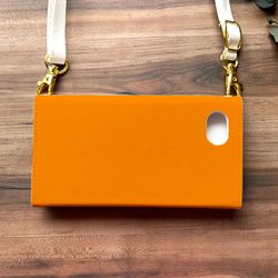 ブラッドオレンジの三つ折り手帳型スマホケース 全機種対応 手帳型 スマホケース iphone Android みかん 4枚目の画像