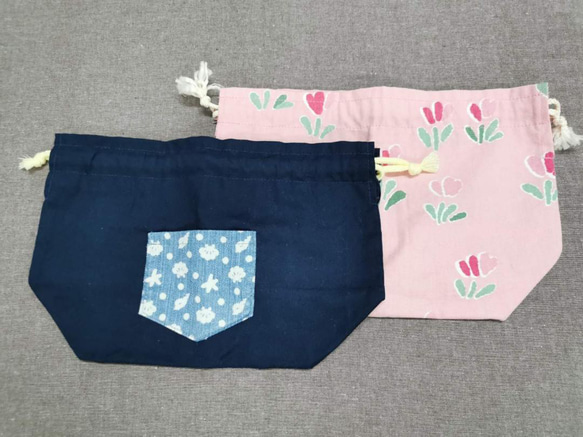 【ハンドメイド】　お弁当袋　2枚セット 1枚目の画像