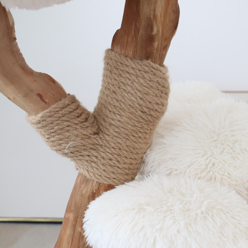 無垢材キャットタワー 北欧風 木製 天然木 ペット家具 キャットベッド