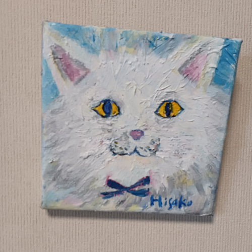 白猫 油絵 15×15 絵画 Hisako 通販 15808999|Creema(クリーマ) 白猫 油絵 15×15 絵画 Hisako 通販 15808999|Creema(クリーマ)
