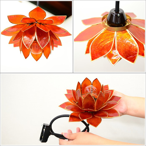 吊り下げライト カピス貝 ロータス 間接照明 天井照明 天然素材