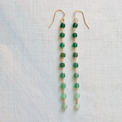 green (earring) 綠砂金石耳環 第2張的照片