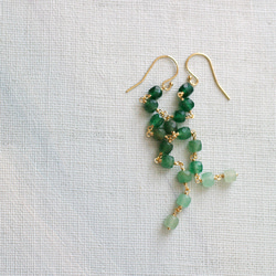 green (earring) 綠砂金石耳環 第9張的照片