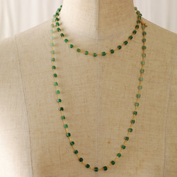 green Rope（necklace）グリーンアベンチュリンのロングネックレス 7枚目の画像