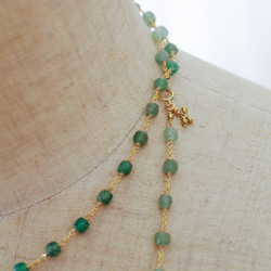 green Rope（necklace）グリーンアベンチュリンのロングネックレス 8枚目の画像