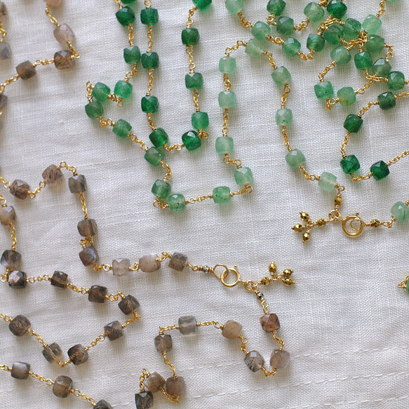green Rope（necklace）グリーンアベンチュリンのロングネックレス 11枚目の画像