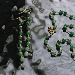 green Rope (necklace) 綠砂金石長項鍊 第13張的照片