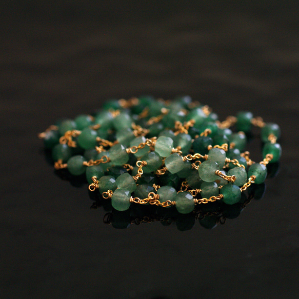 green Rope（necklace）グリーンアベンチュリンのロングネックレス 9枚目の画像