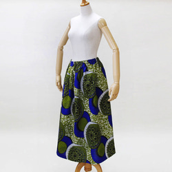 アフリカ布のロングスカート（アフリカンプリント）ロング・マキシ 4枚目の画像