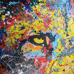 Title "LION" contemporary paint 第13張的照片