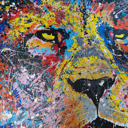 Title "LION" contemporary paint 第15張的照片