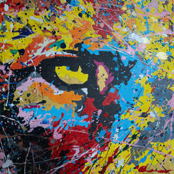 Title "LION" contemporary paint 第19張的照片