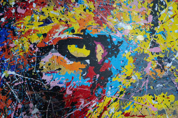 Title "LION" contemporary paint 第19張的照片