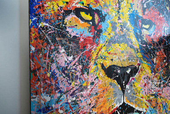 Title "LION" contemporary paint 第5張的照片