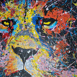 Title "LION" contemporary paint 第9張的照片