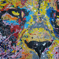 Title "LION" contemporary paint 第16張的照片