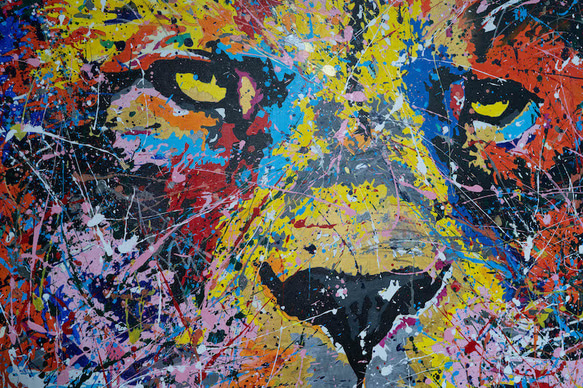 Title "LION" contemporary paint 第16張的照片