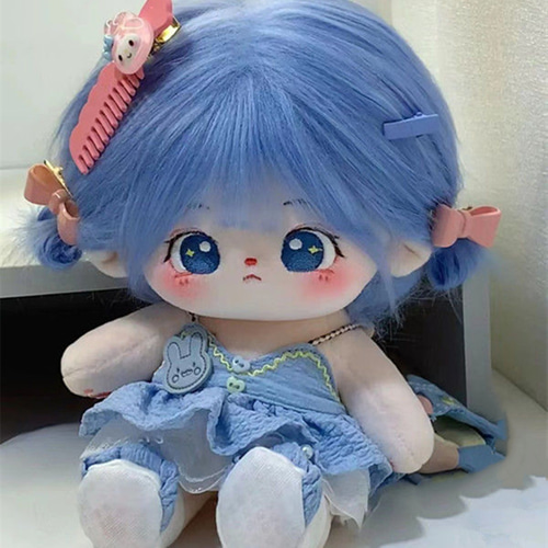 ぬいぐるみ 青い髪 緑の目 204288d1c3bbec844234a97ad1d123