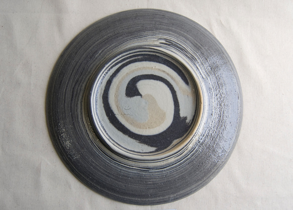 marble plate 大皿 black/blue3 2枚目の画像