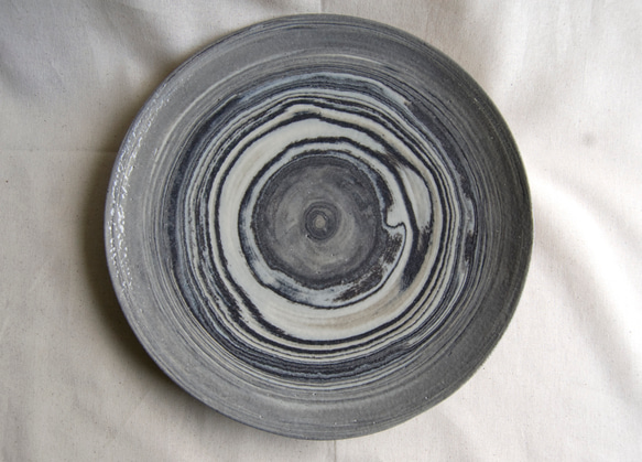 marble plate 大皿 black/blue4 1枚目の画像